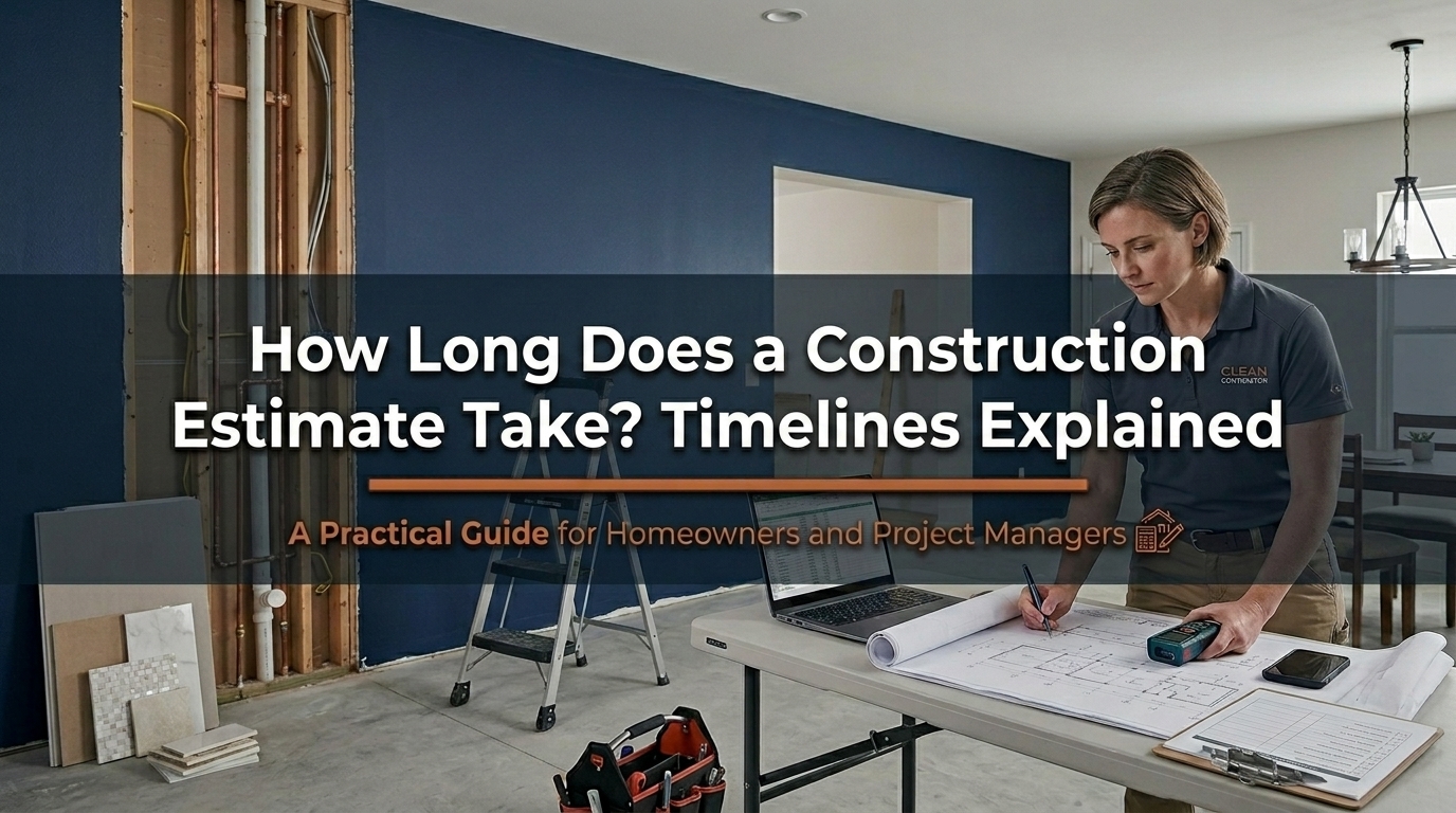 How Long Does a Construction Estimate Take? Timelines Explained