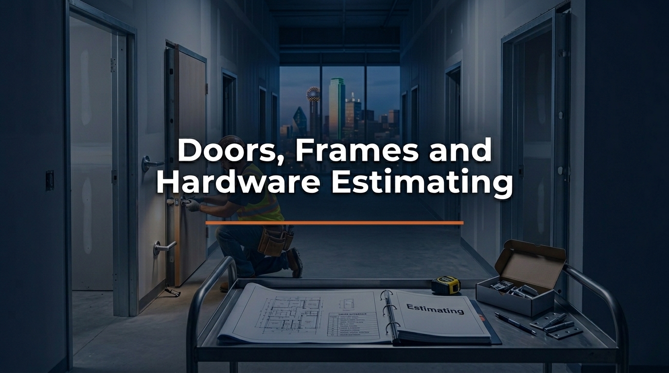 Doors, Frames and Hardware Estimating: How to Takeoff a Complete Opening Schedule