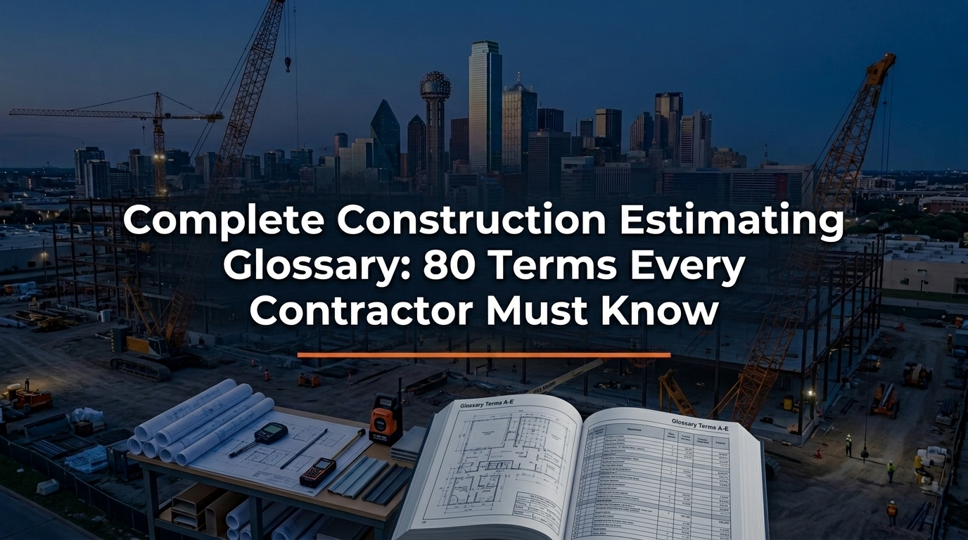 Construction Estimating Glossary: 80 Terms of Estimating Every Contractors Must Know