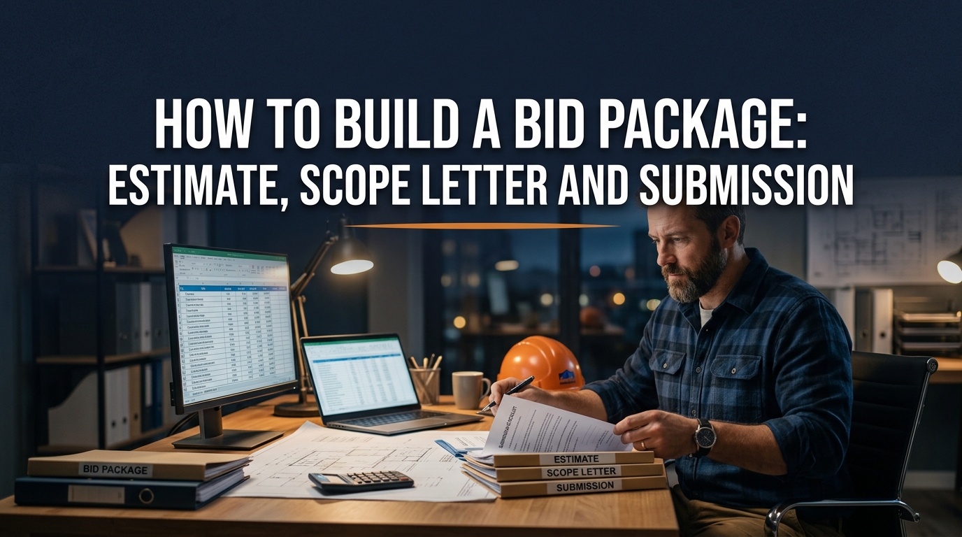 How to Build a Bid Package: Organizing Your Estimate, Scope Letter and Bid Submission