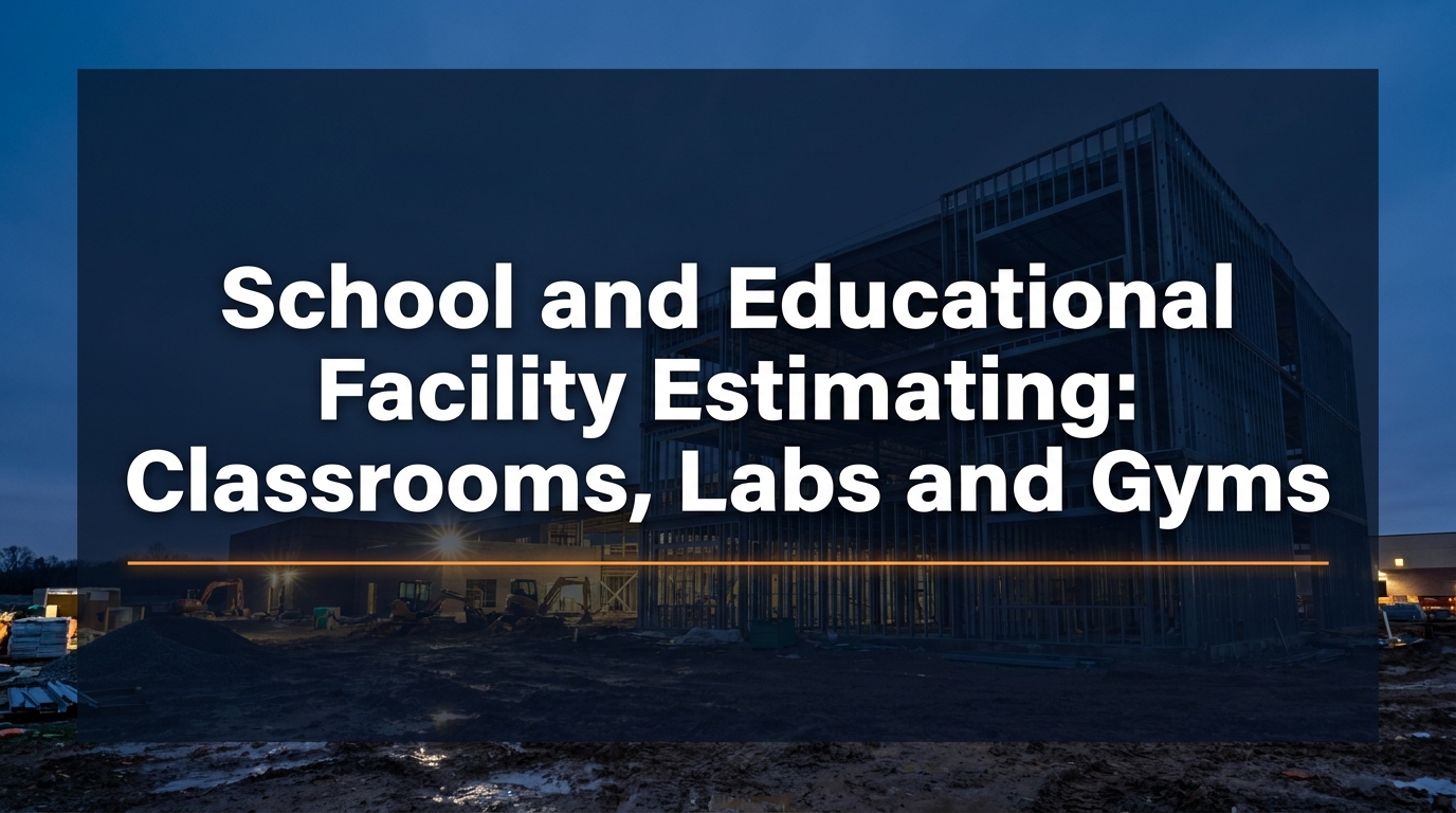 School and Educational Facility Estimating: Classrooms, Labs, Gyms and Site Work